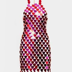 Perfect For New Years Vibrant Sequin Party Dress